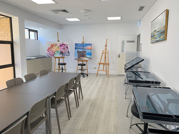 Art classes and music room